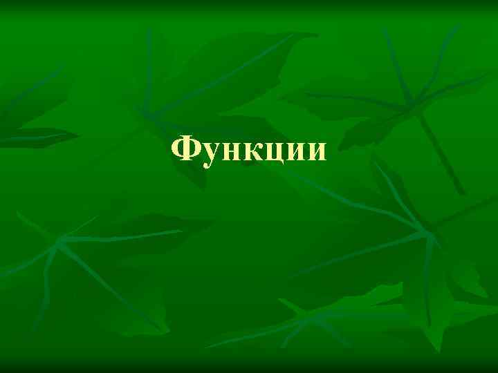 Функции 