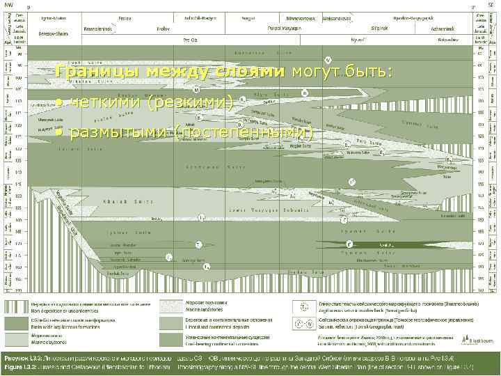Границы между слоями могут быть:  • четкими (резкими) • размытыми (постепенными) 