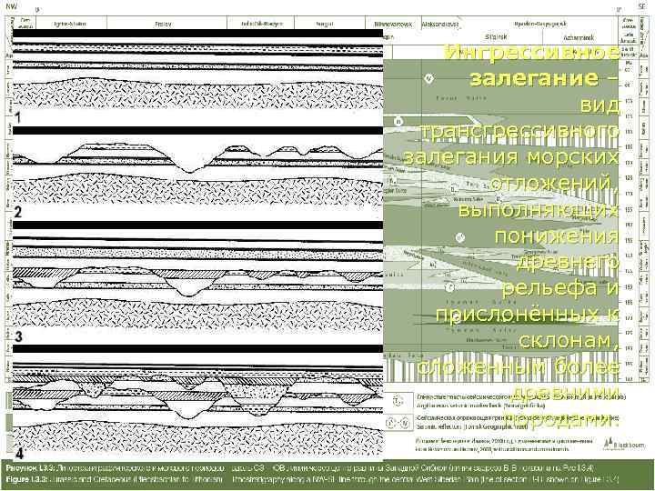   Ингрессивное залегание –   вид  трансгрессивного залегания морских  
