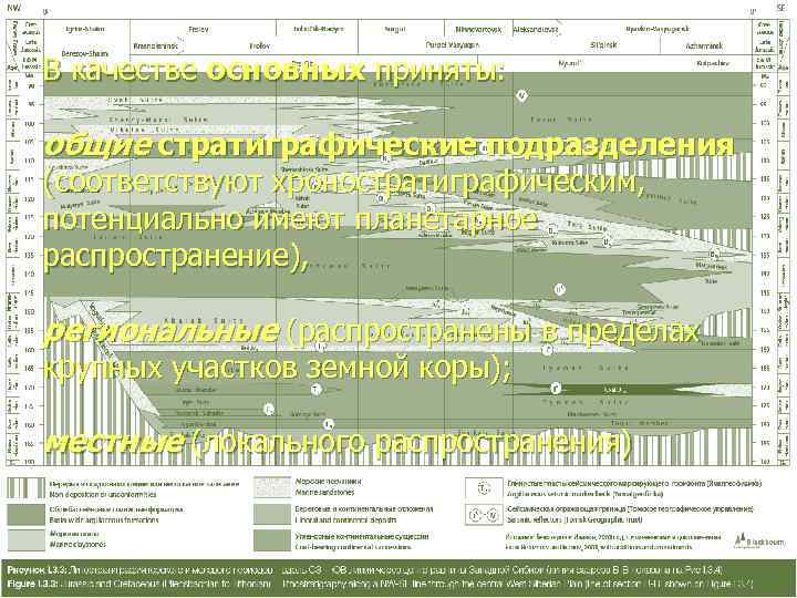 В качестве основных приняты:  общие стратиграфические подразделения (соответствуют хроностратиграфическим,  потенциально имеют планетарное