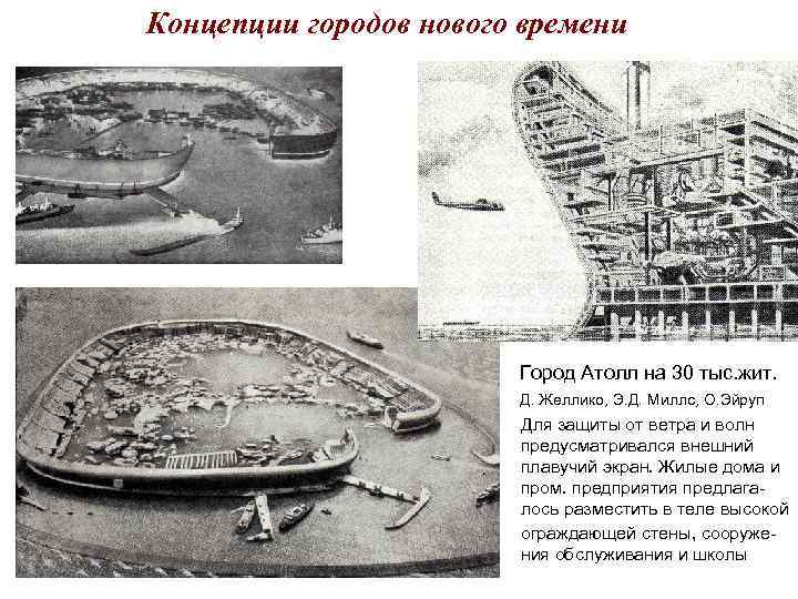 Концепции городов нового времени Город Атолл на 30 тыс. жит. Концепции городов нового времени Город Атолл на 30 тыс. жит.