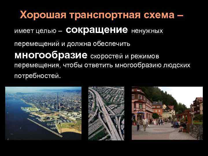  Хорошая транспортная схема – имеет целью – сокращение ненужных перемещений и должна обеспечить