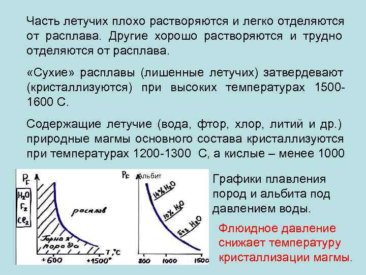 Часть летучих плохо растворяются и легко отделяются от расплава. Другие хорошо растворяются и трудно