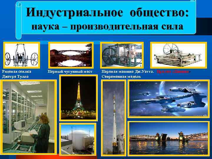   Индустриальное общество:    наука – производительная сила  Рядовая сеялка