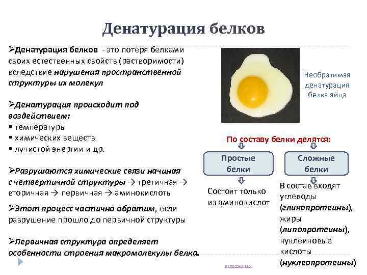     Денатурация белков ØДенатурация белков - это потеря белками своих