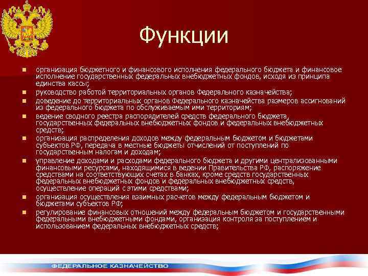 Курсовая работа: Федеральное казначейство в системе органов государственного финансового контроля Российской Феде