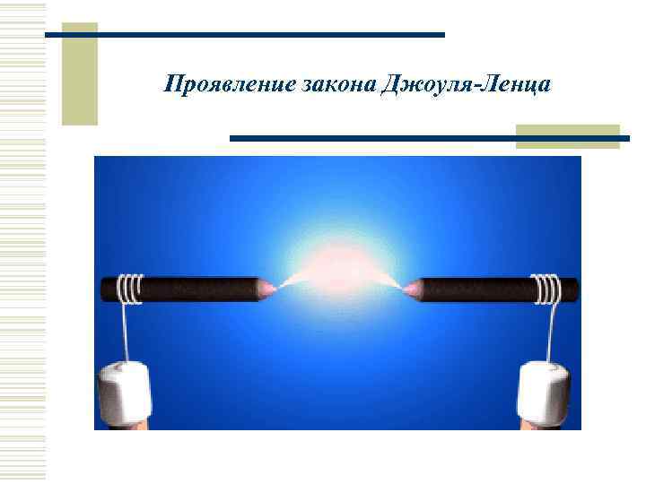 Проявление закона Джоуля-Ленца 