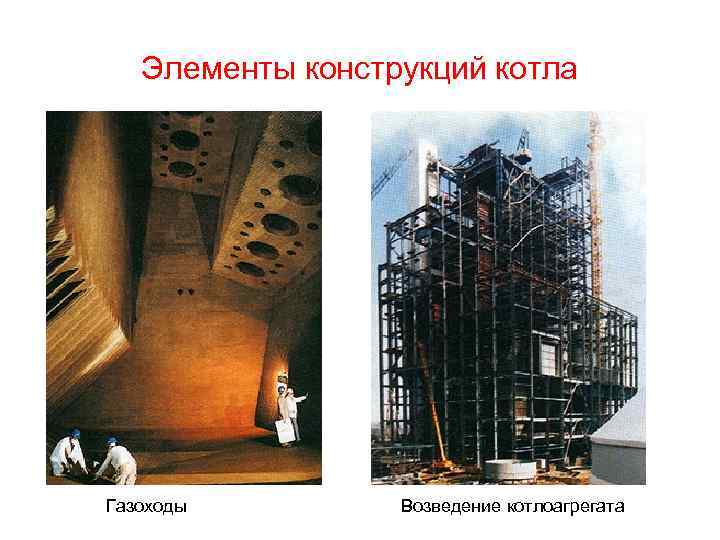 Элементы конструкций котла Газоходы Возведение котлоагрегата 