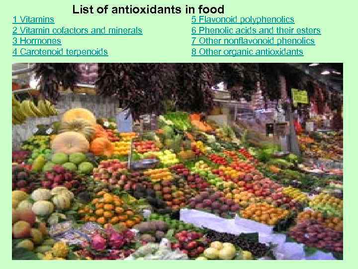    List of antioxidants in food 1 Vitamins    
