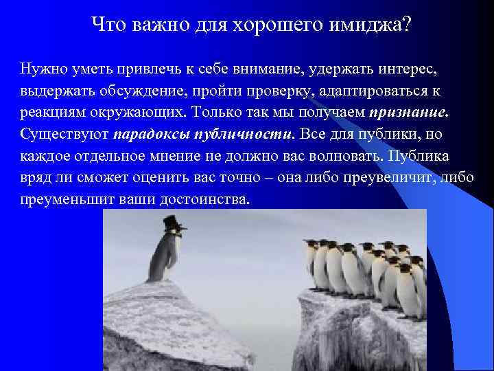    Что важно для хорошего имиджа? Нужно уметь привлечь к себе внимание,