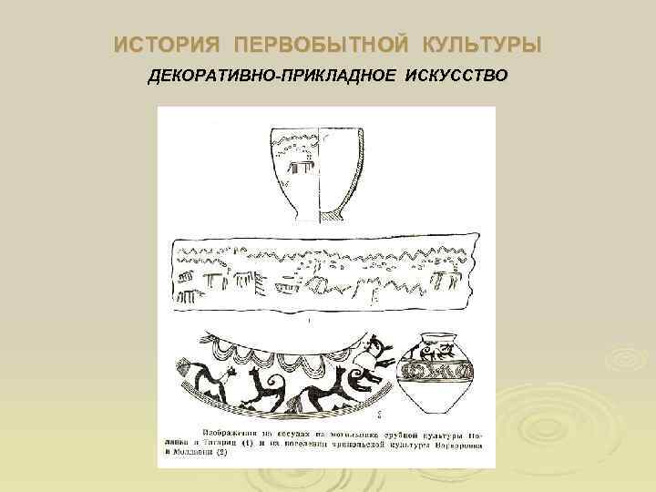 ИСТОРИЯ ПЕРВОБЫТНОЙ КУЛЬТУРЫ  ДЕКОРАТИВНО-ПРИКЛАДНОЕ ИСКУССТВО 