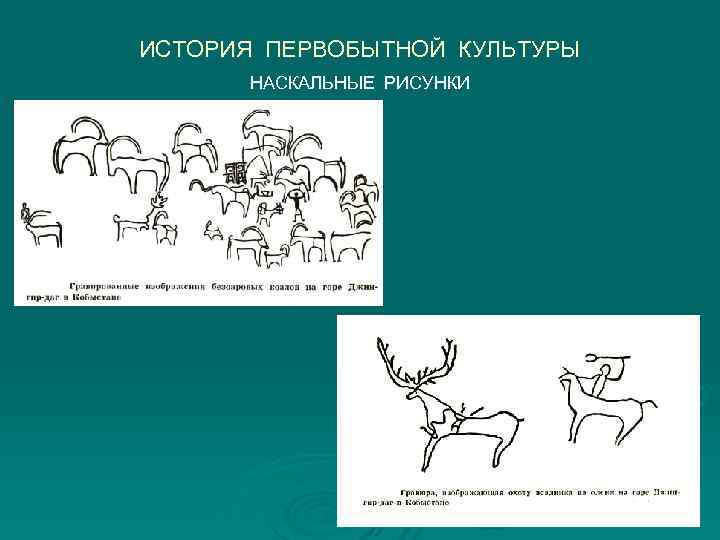 ИСТОРИЯ ПЕРВОБЫТНОЙ КУЛЬТУРЫ  НАСКАЛЬНЫЕ РИСУНКИ 