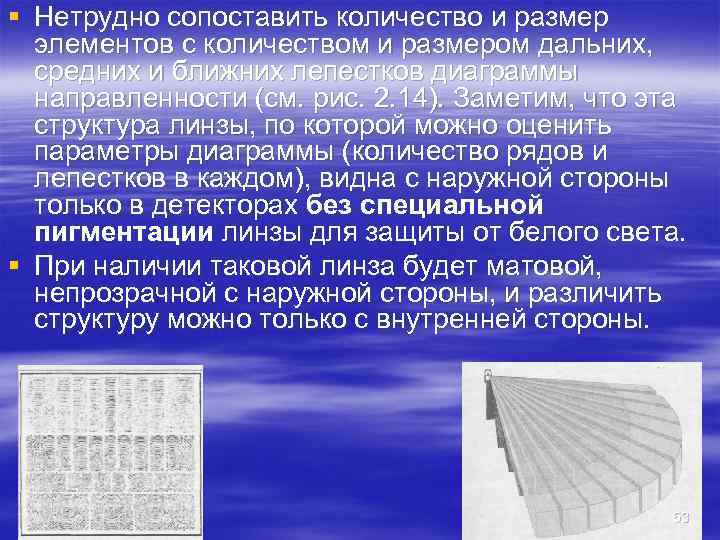 § Нетрудно сопоставить количество и размер  элементов с количеством и размером дальних, 