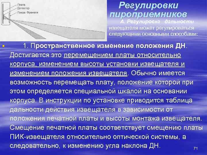        Регулировки      