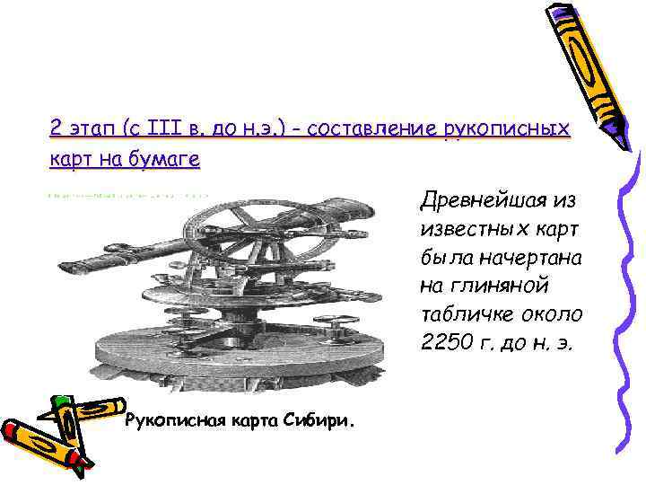 2 этап (с III в. до н. э. ) - составление рукописных карт на 2 этап (с III в. до н. э. ) - составление рукописных карт на