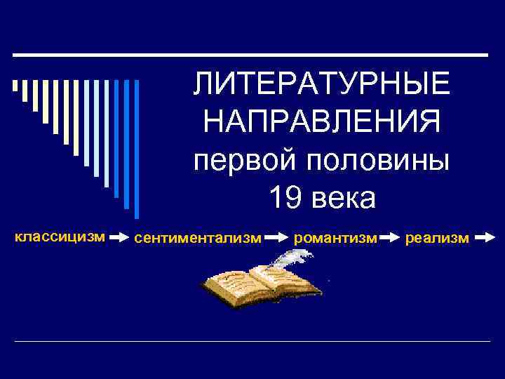     ЛИТЕРАТУРНЫЕ     НАПРАВЛЕНИЯ    первой