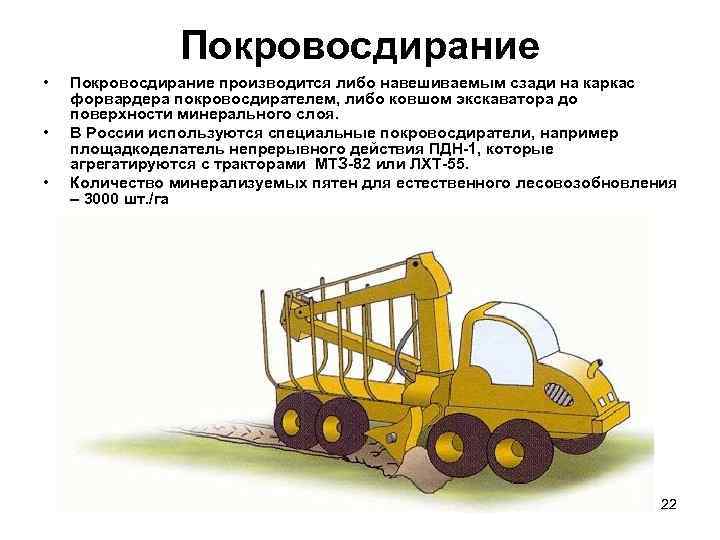     Покровосдирание •  Покровосдирание производится либо навешиваемым сзади на каркас