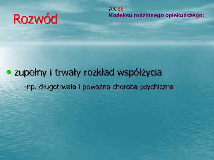      Art 56  Rozwód     Kodeksu