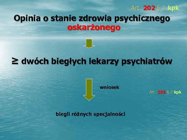     Art. 202 § 1 kpk Opinia o stanie zdrowia psychicznego