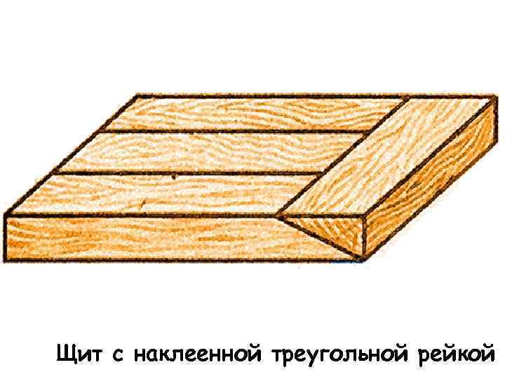 Щит с наклеенной треугольной рейкой 