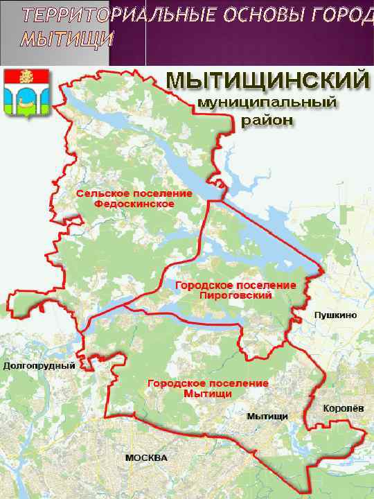 ТЕРРИТОРИАЛЬНЫЕ ОСНОВЫ ГОРОД МЫТИЩИ 