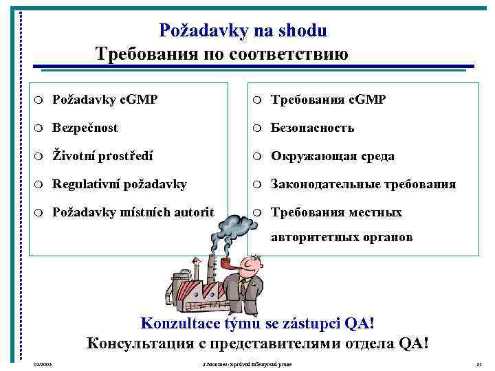     Požadavky na shodu   Требования по соответствию m 