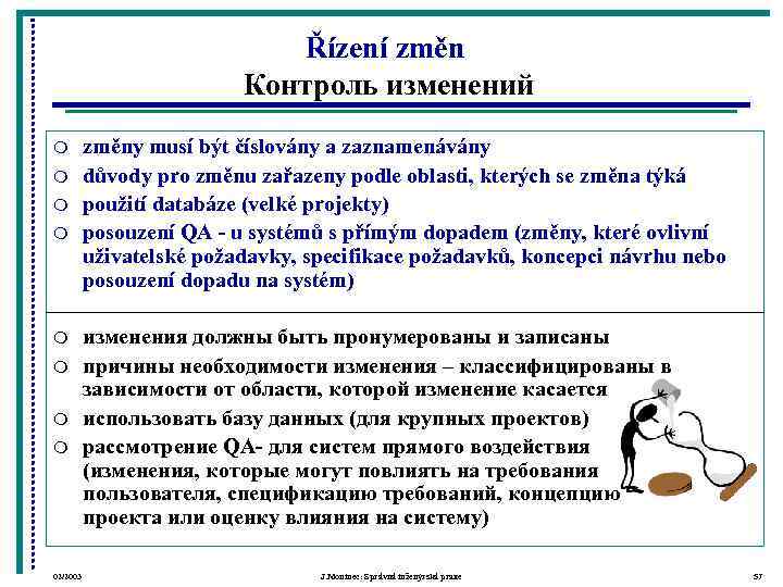      Řízení změn      Контроль изменений