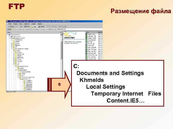 FTP     Размещение файла    C:   Documents