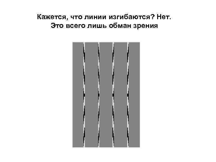 Кажется, что линии изгибаются? Нет. Это всего лишь обман зрения 