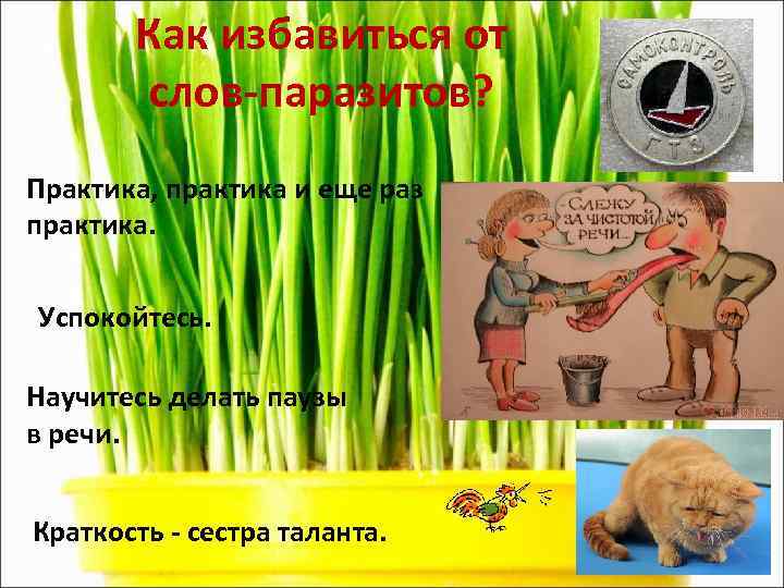   Как избавиться от   слов-паразитов? Практика, практика и еще раз практика.