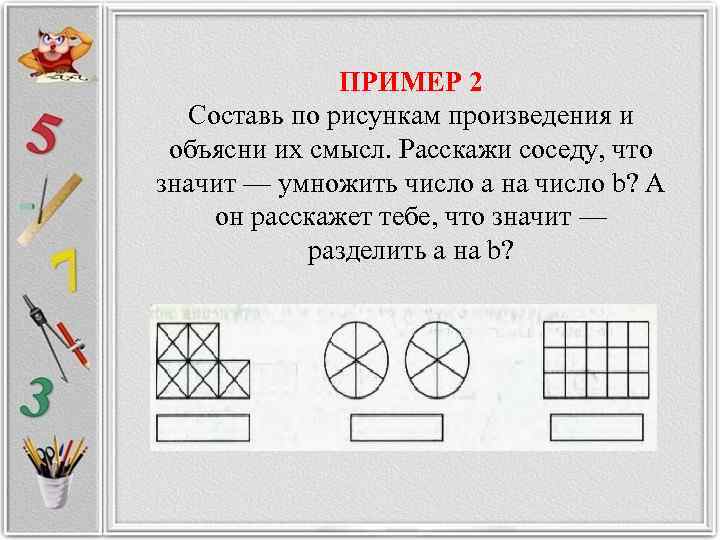    ПРИМЕР 2 Составь по рисункам произведения и  объясни их смысл.