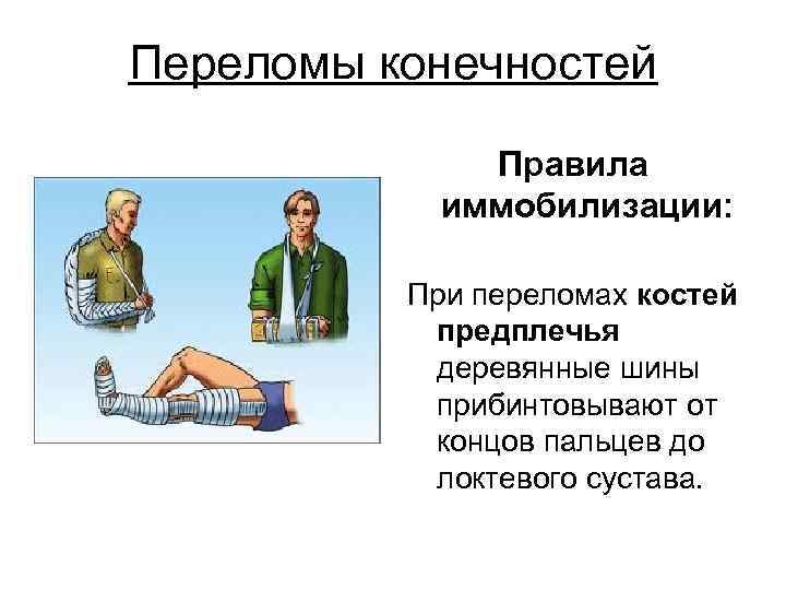 Переломы конечностей кратко