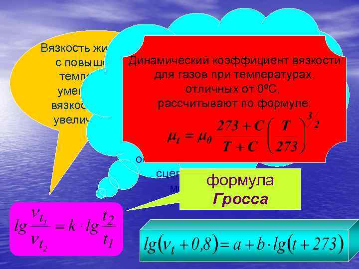 Вязкость жидкостей. Различное влияние  с повышениемтемпературы на вязкость вязкости    Динамический