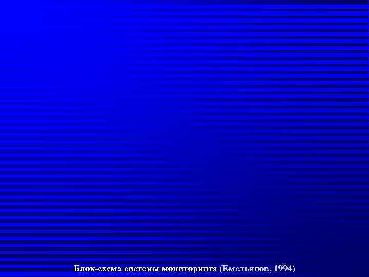 Блок-схема системы мониторинга (Емельянов, 1994) 