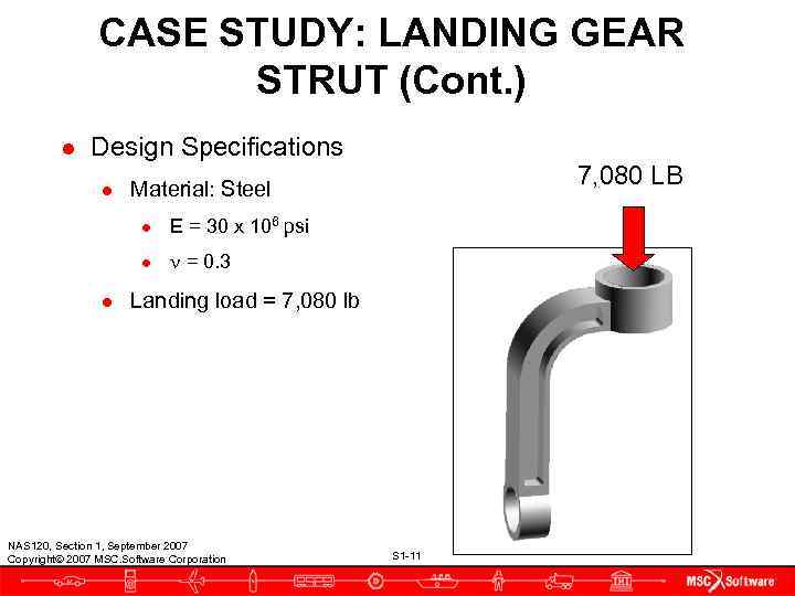     CASE STUDY: LANDING GEAR    STRUT (Cont. )