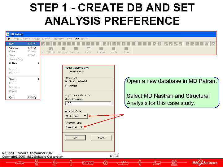    STEP 1 - CREATE DB AND SET    ANALYSIS