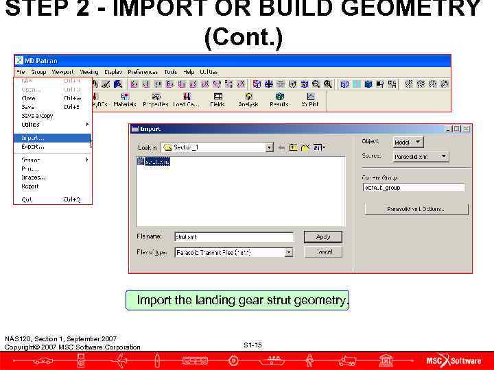 STEP 2 - IMPORT OR BUILD GEOMETRY    (Cont. )  