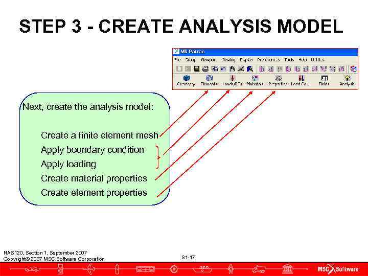  STEP 3 - CREATE ANALYSIS MODEL  Next, create the analysis model: 