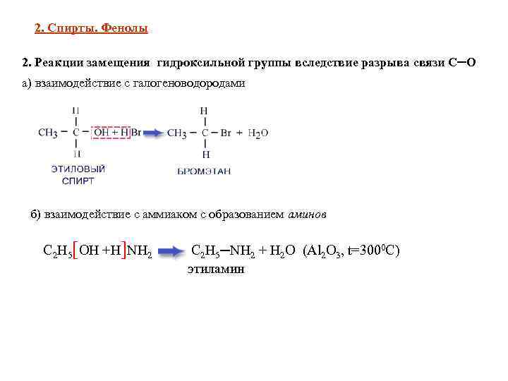 В реакцию замещения вступает углеводород. Реакция замещения спиртов. Механизм взаимодействия спиртов с галогеноводородами.