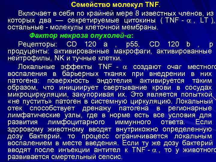    Семейство молекул TNF. Включает в себя по крайней мере 8 известных