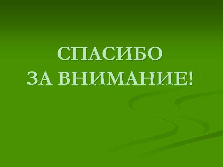   СПАСИБО ЗА ВНИМАНИЕ! 