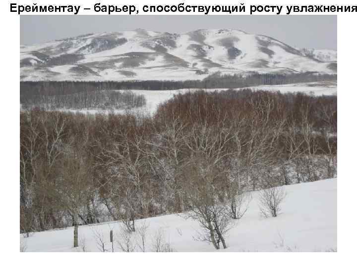 Ерейментау – барьер, способствующий росту увлажнения 