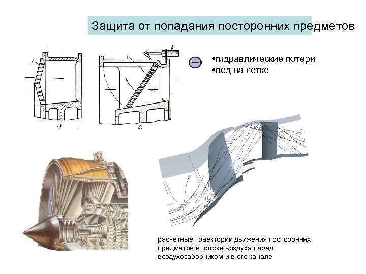 Защита от попадания посторонних предметов      • гидравлические потери 