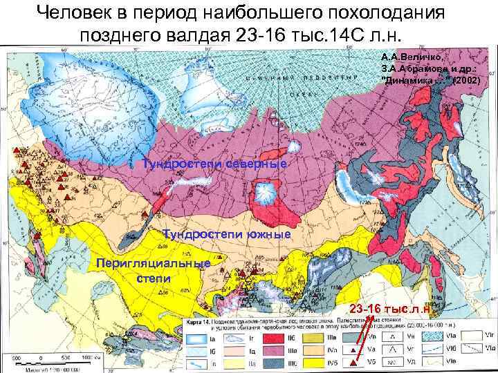 Человек в период наибольшего похолодания позднего валдая 23 -16 тыс. 14 С л. н.