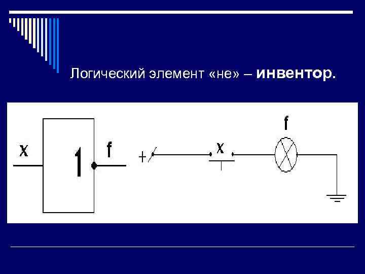 Логический элемент «не» – инвентор.  