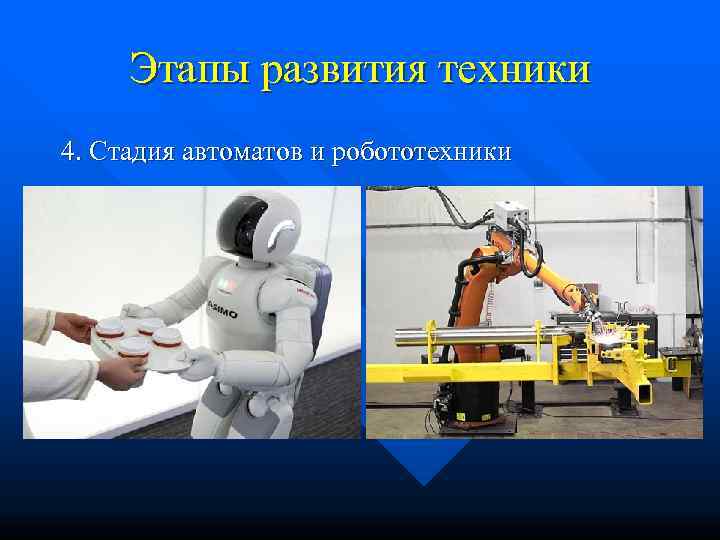  Этапы развития техники 4. Стадия автоматов и робототехники 