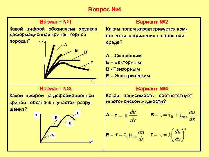     Вопрос № 4    Вариант № 1 