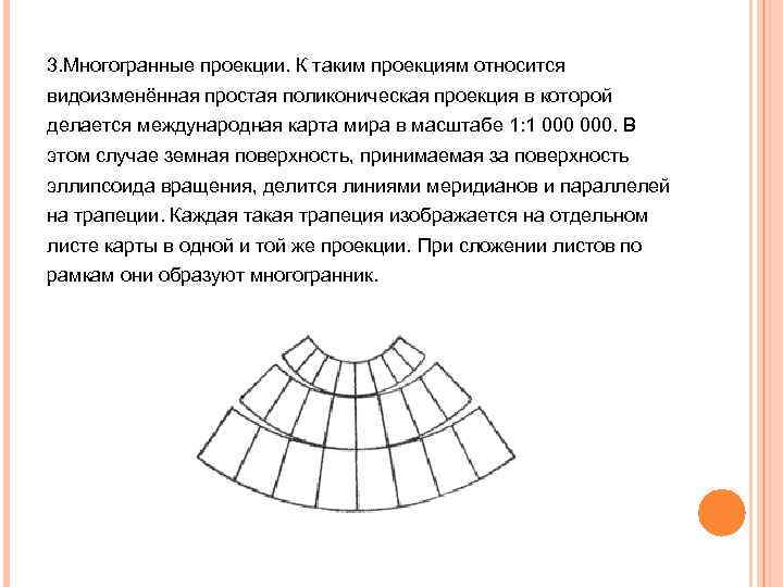 Какой тип картографической проекции представление на рисунке 1