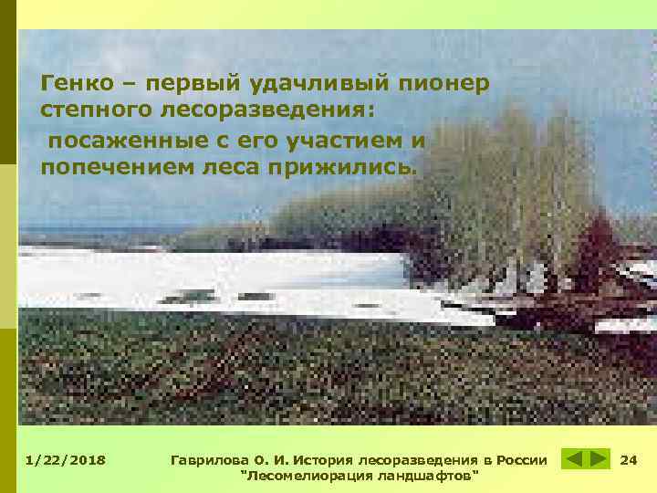 Генко – первый удачливый пионер степного лесоразведения: посаженные с его участием и Генко – первый удачливый пионер степного лесоразведения: посаженные с его участием и
