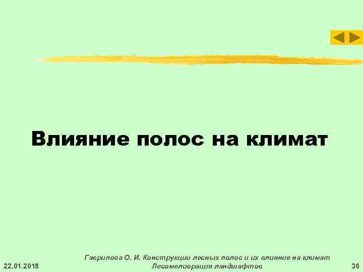   Влияние полос на климат   Гаврилова О. И. Конструкции лесных полос